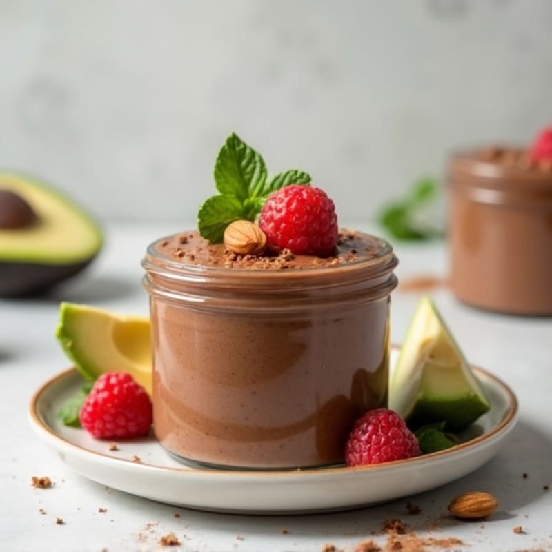 Silky Chocolate Protein Pudding with Almond Butter