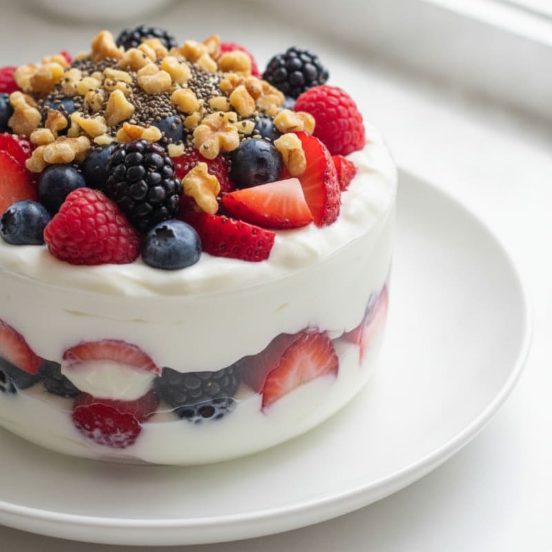Creamy Greek Yogurt Protein Parfait with Mixed Berries
