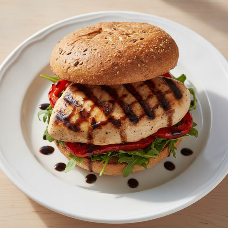 Grilled Chicken Sandwich with Roasted Peppers