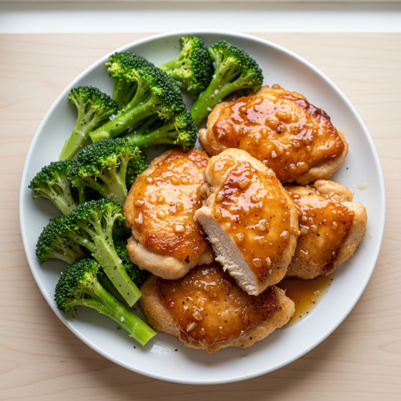 Crispy Honey-Garlic Chicken Thighs