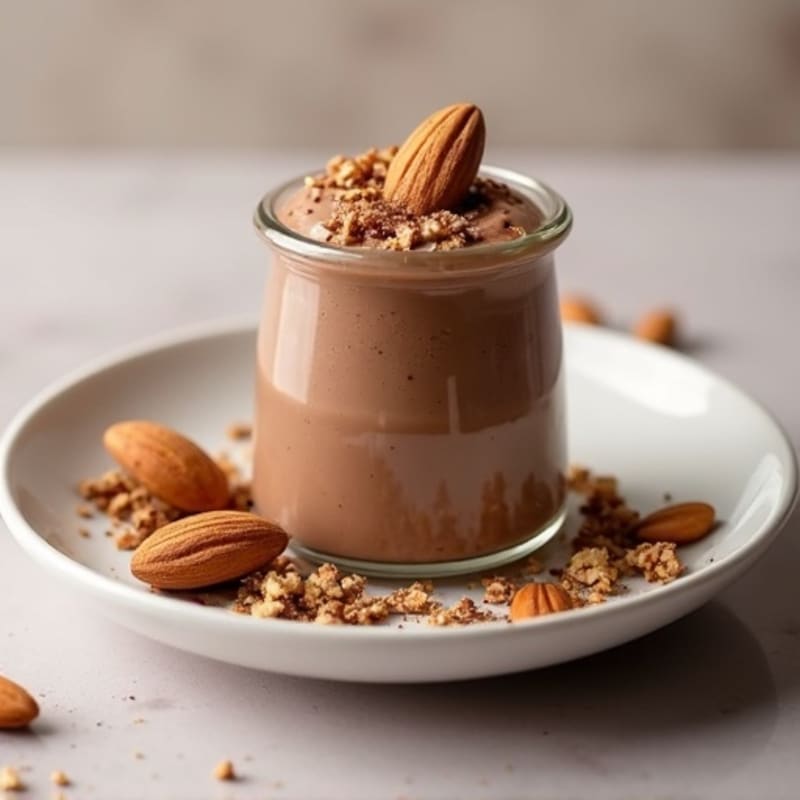 Silky Chocolate Protein Pudding with Almond Butter Swirl