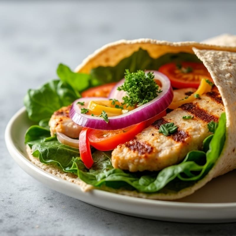 Herb-Grilled Chicken and Fresh Veggie Wrap