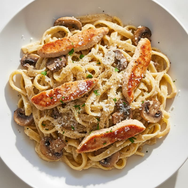 Truffle Mushroom Tagliatelle with Parmesan