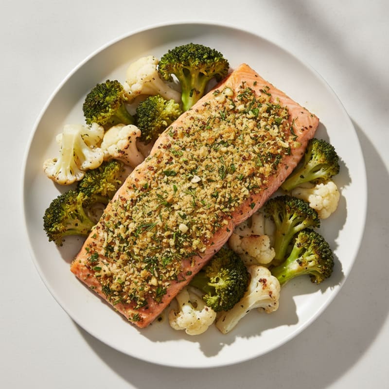 Herb-Crusted Salmon with Roasted Vegetables