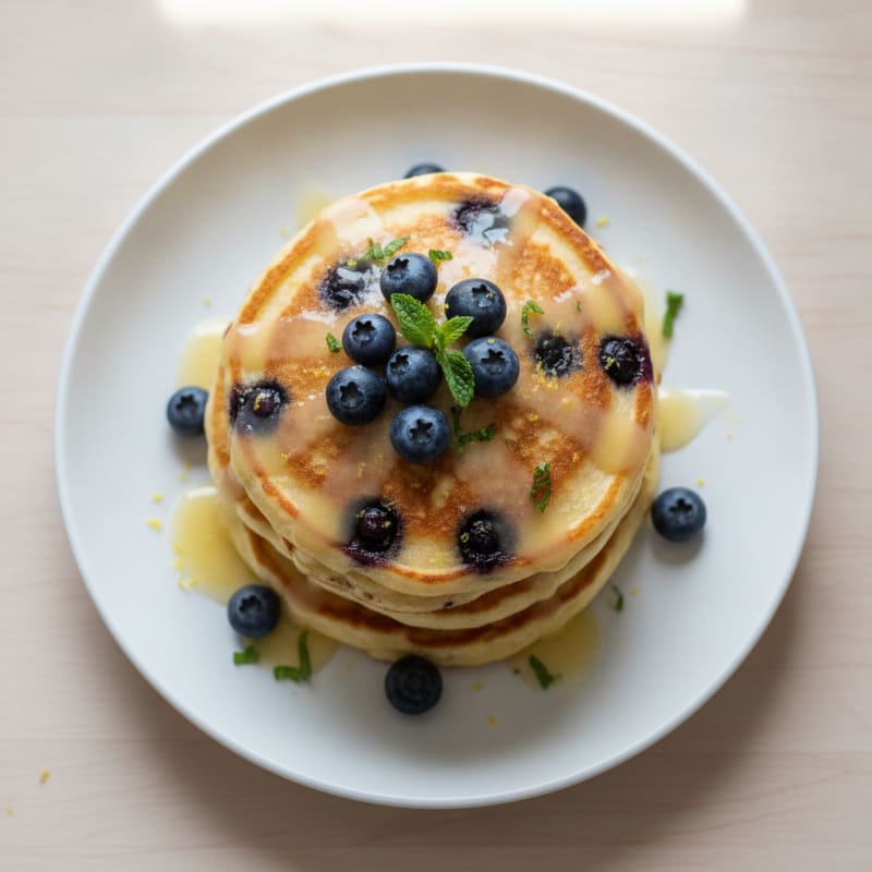 Blueberry-Lemon Ricotta Pancakes