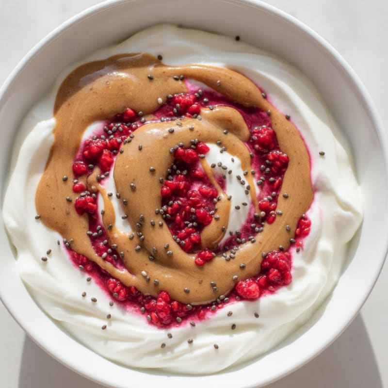 Creamy Greek Yogurt Protein Bowl with Almond Butter and Chia Seeds