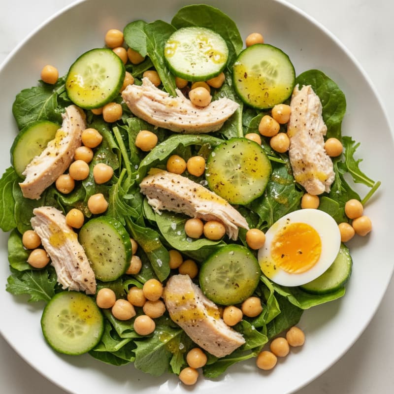 Mediterranean Chicken & Chickpea Salad