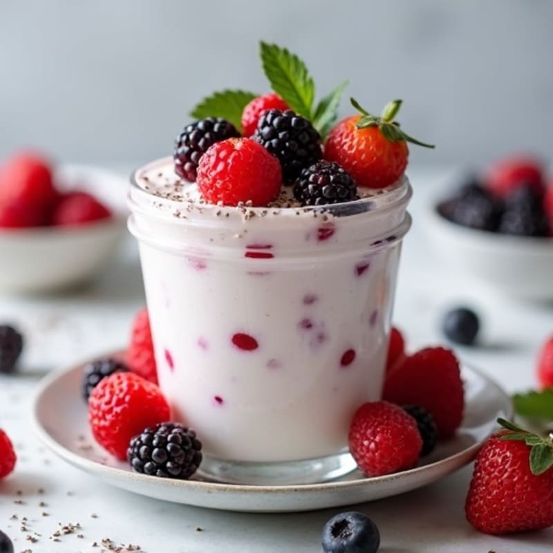 Greek Yogurt Protein Mousse with Berries