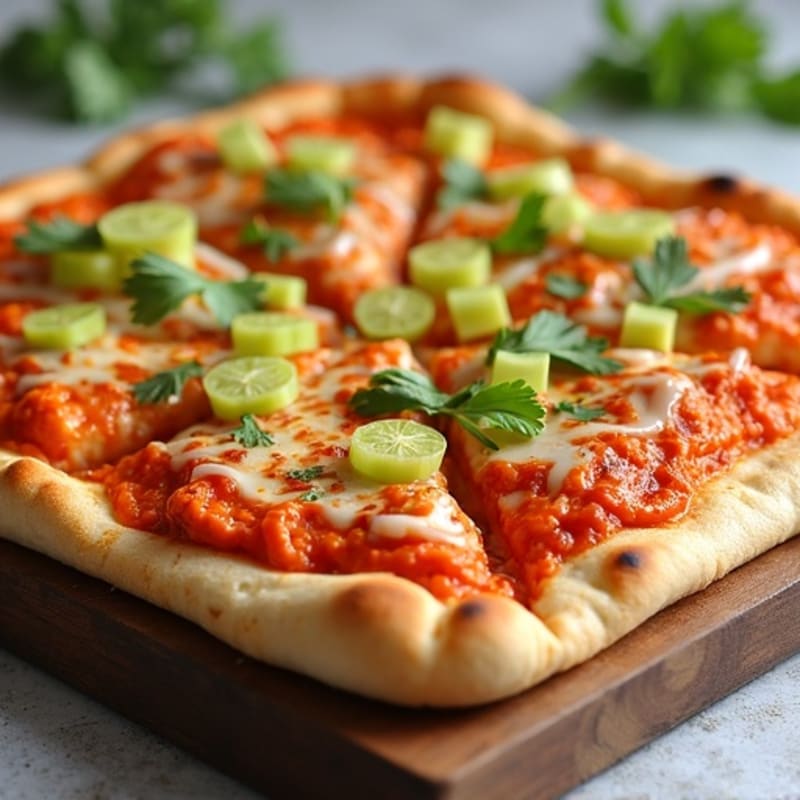 Crispy Buffalo Chicken Sheet Pan Pizza