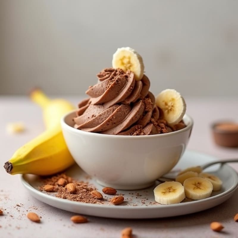 Protein-Rich Chocolate Almond Nice Cream