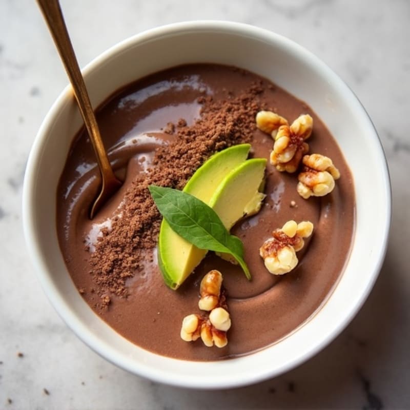 Silky Chocolate Protein Pudding with Toasted Walnuts