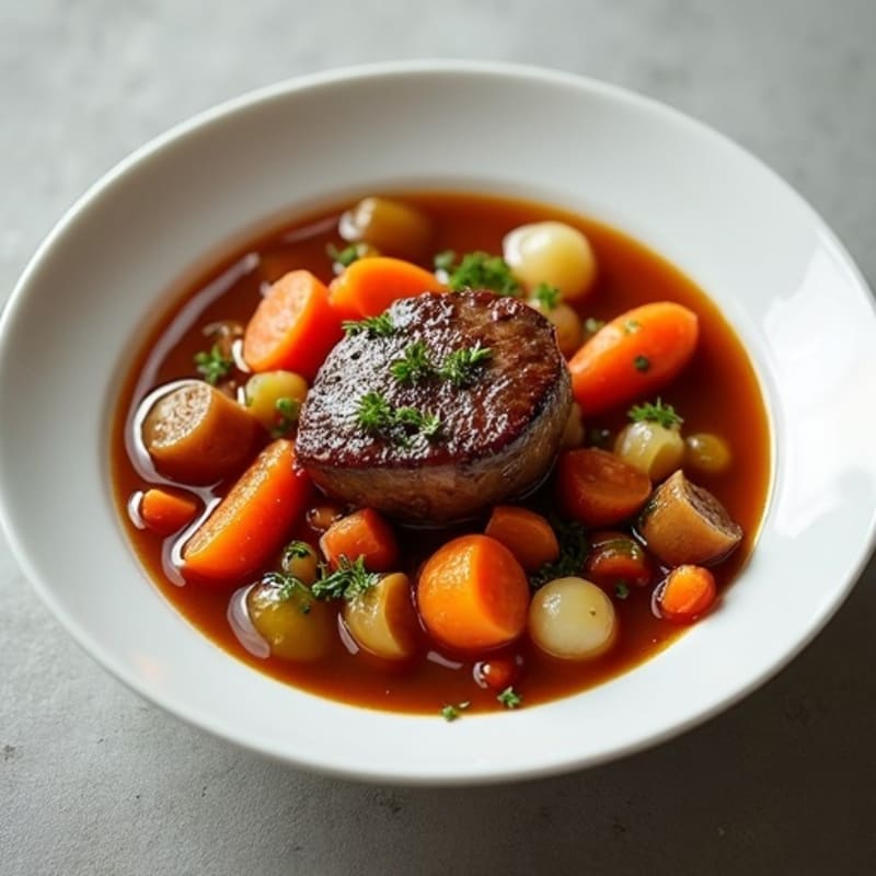Tender Lamb Shank and Root Vegetable Stew