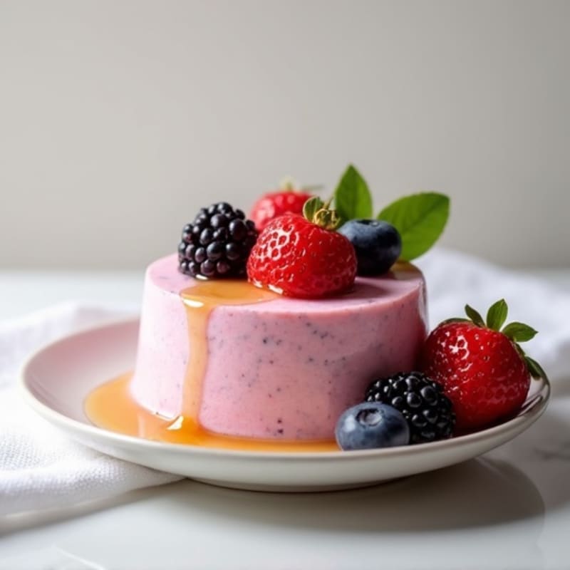Silky Greek Yogurt Protein Mousse with Mixed Berries