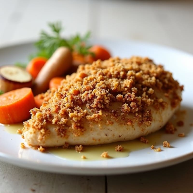 Crispy Onion-Crusted Chicken and Roasted Root Vegetables