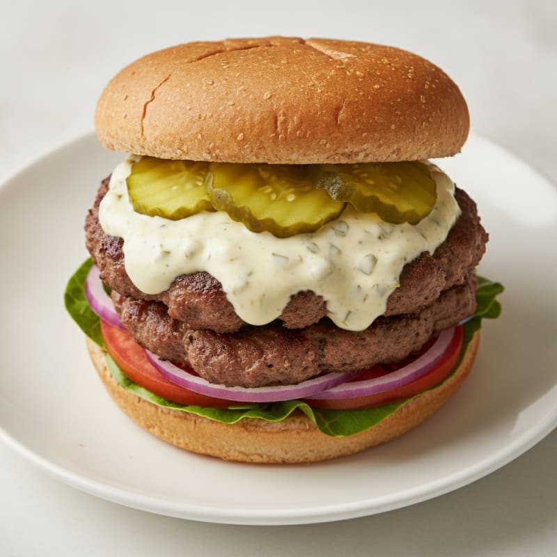 Classic Beef Burger with Special Sauce