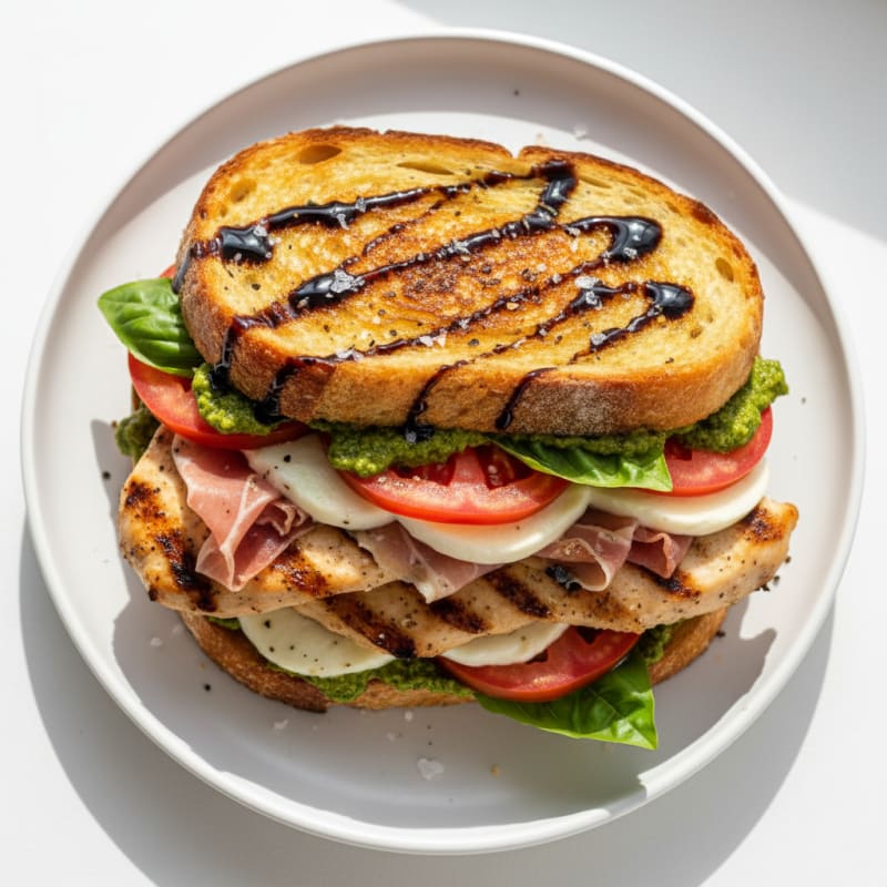 Grilled Caprese Prosciutto Sandwich