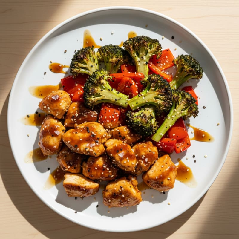 Crispy Teriyaki Chicken with Roasted Vegetables