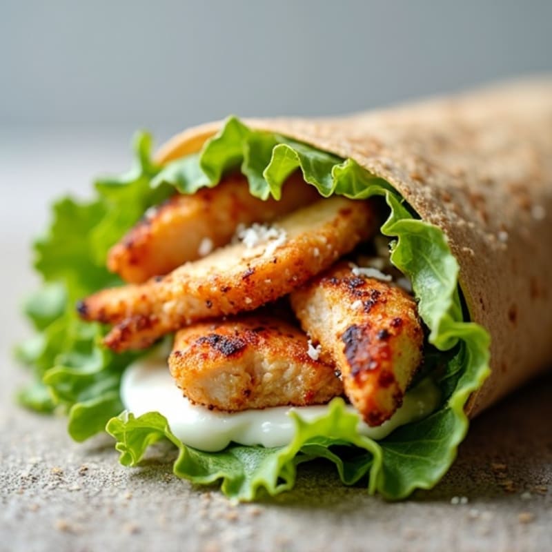 Crispy Greek Yogurt Chicken Caesar Wrap