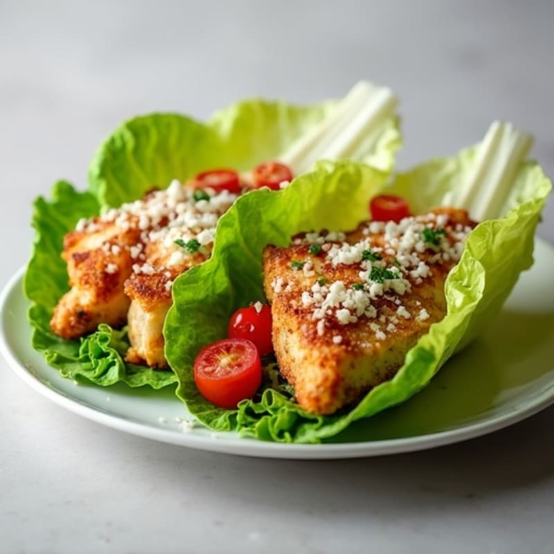 Crispy Grilled Chicken Caesar Lettuce Wrap