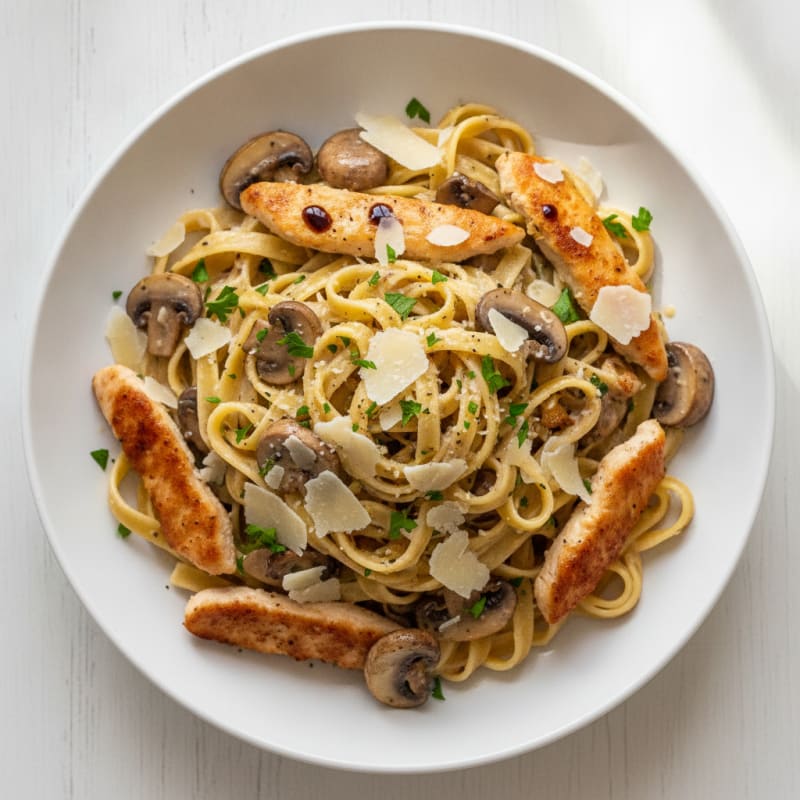 Truffle Mushroom Tagliatelle with Parmesan