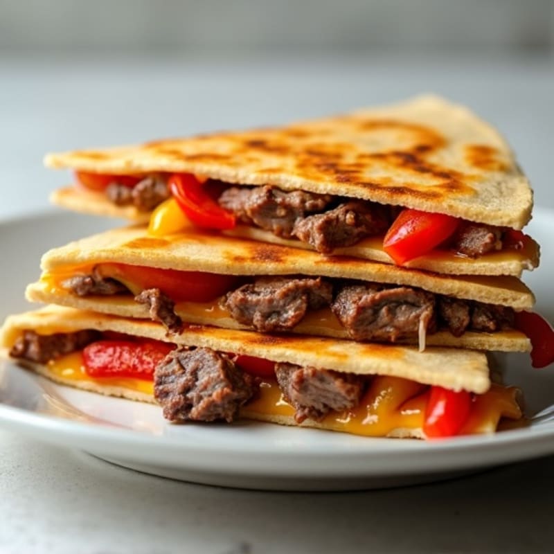 Grilled Steak and Bell Pepper Quesadillas