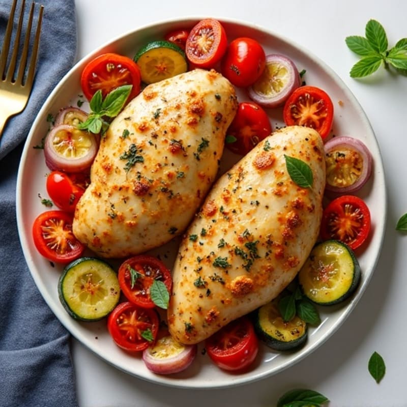 Sheet Pan Lemon Herb Chicken with Crispy Roasted Vegetables