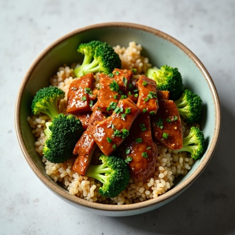 Garlic-Ginger Beef and Broccoli Rice Bowl