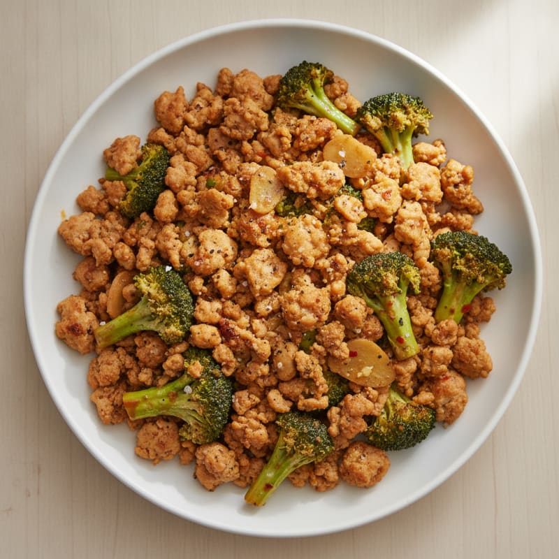Ground Chicken and Broccoli Stir-Fry