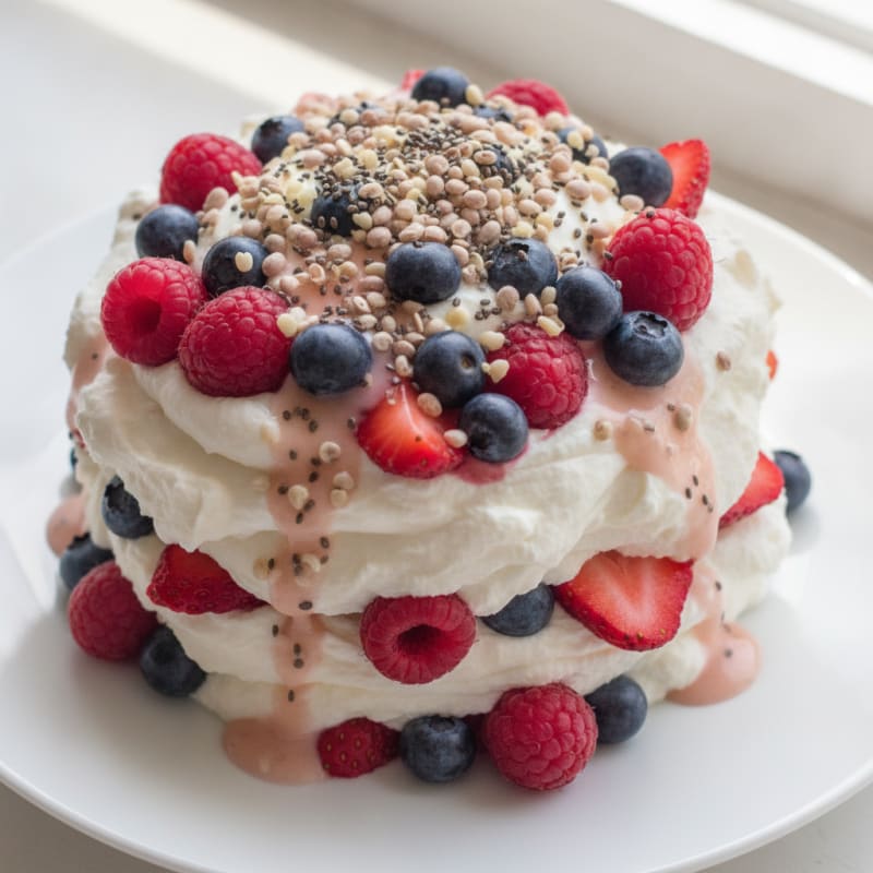 Greek Yogurt Protein Parfait with Mixed Berries