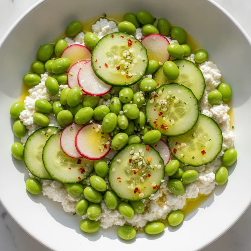 Spiced Edamame and Cottage Cheese Power Bowl