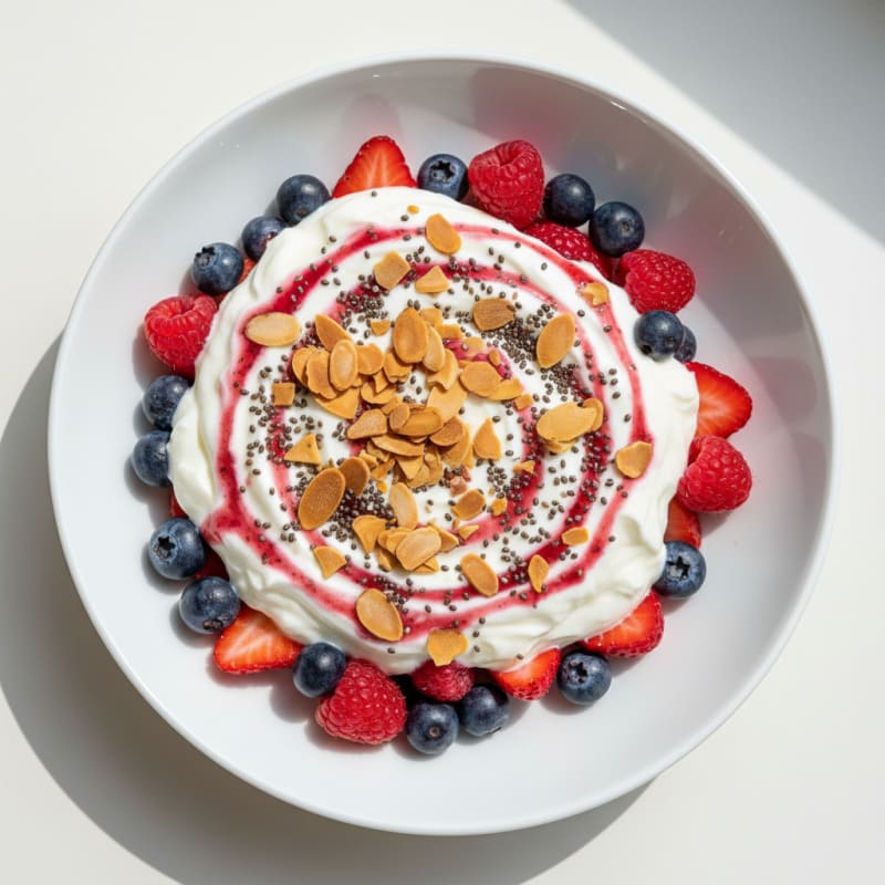 Creamy Greek Yogurt Protein Parfait with Mixed Berries