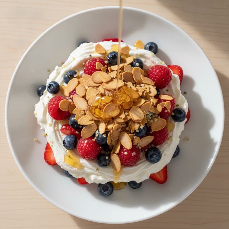Greek Yogurt Protein Parfait with Mixed Berries