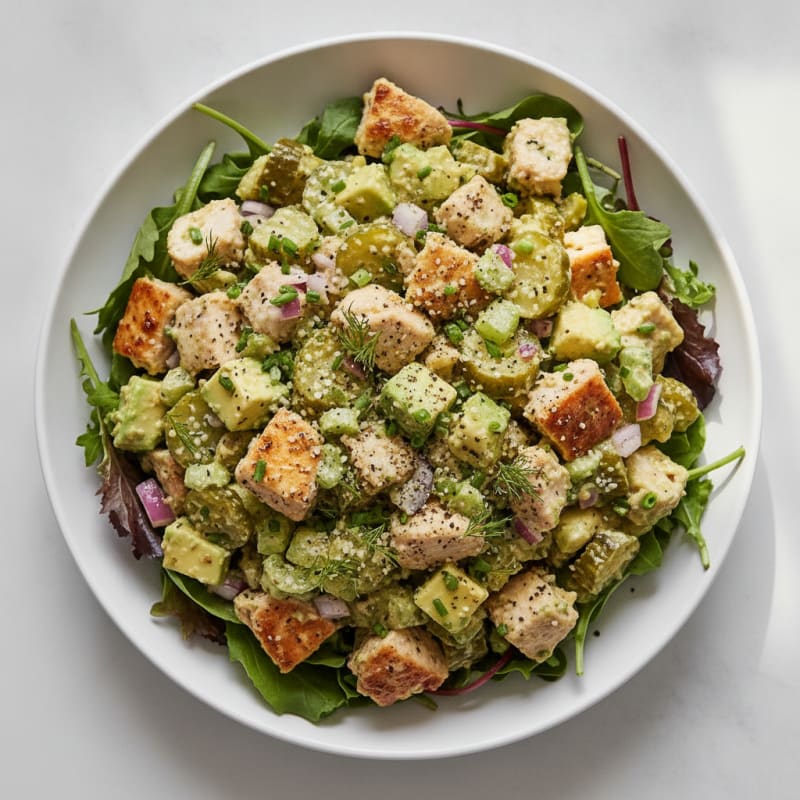 Dill Pickle Chicken Salad with Fresh Herbs