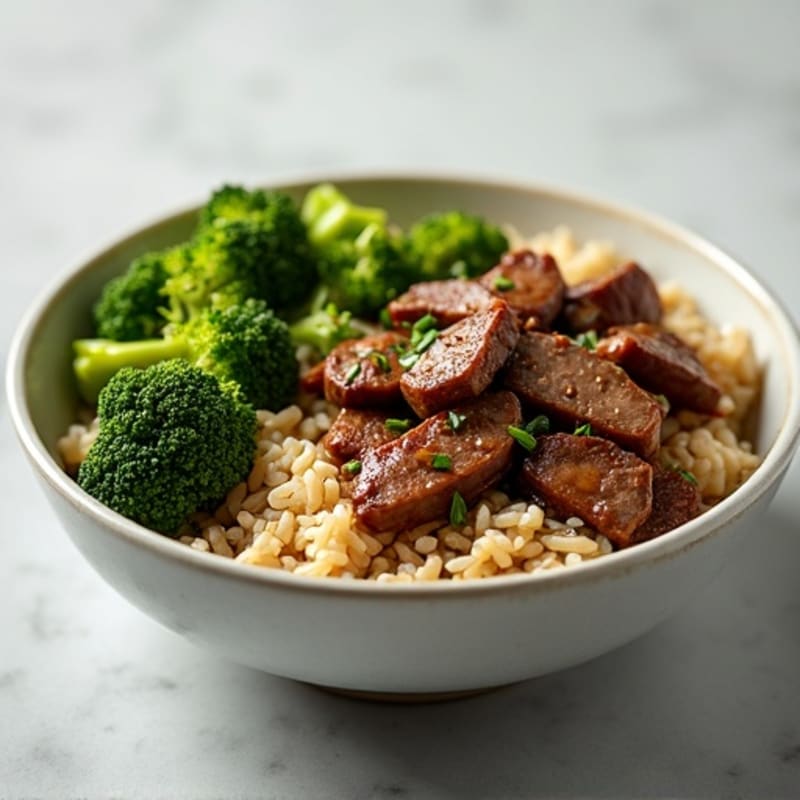 Ginger-Garlic Beef and Broccoli Rice Bowl