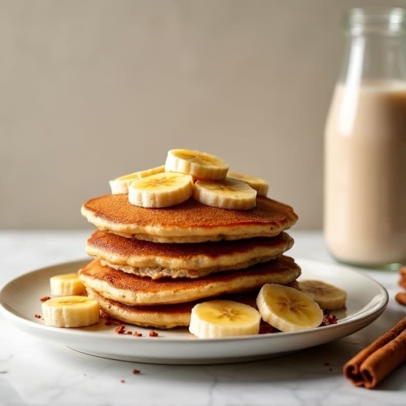 Fluffy Protein Pancakes with Warm Cinnamon Banana