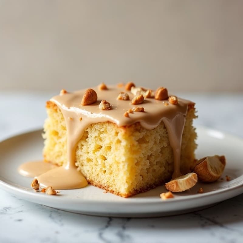 Protein-Rich Date and Almond Cake with Vanilla Cashew Drizzle