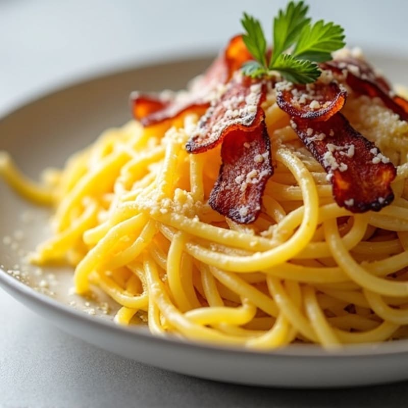 Creamy Turkey Bacon Spaghetti Squash Carbonara