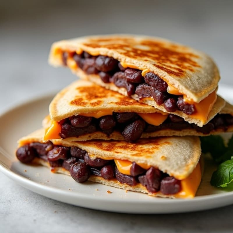 Smoky Seared Steak and Black Bean Whole Wheat Quesadillas