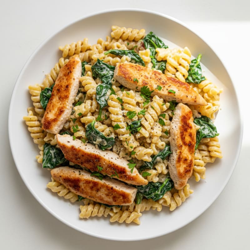 Creamy Garlic Parmesan Pasta with Spinach