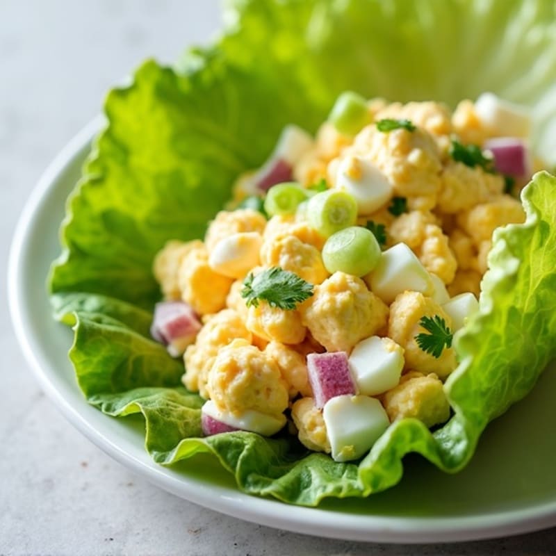 Creamy Greek Yogurt Egg Salad Lettuce Wrap