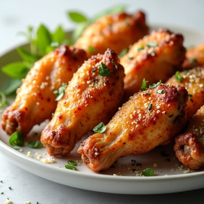 Crispy Baked Garlic-Herb Wings