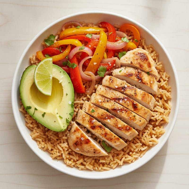 Chicken and Rice Bowl with Avocado