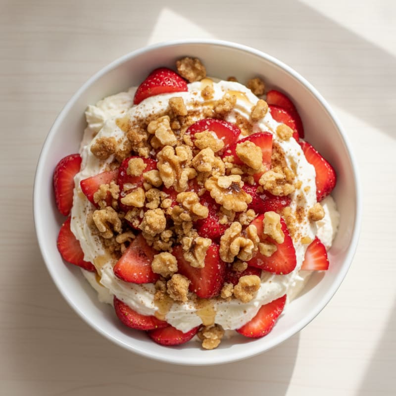 Strawberry Protein Cheesecake Parfait