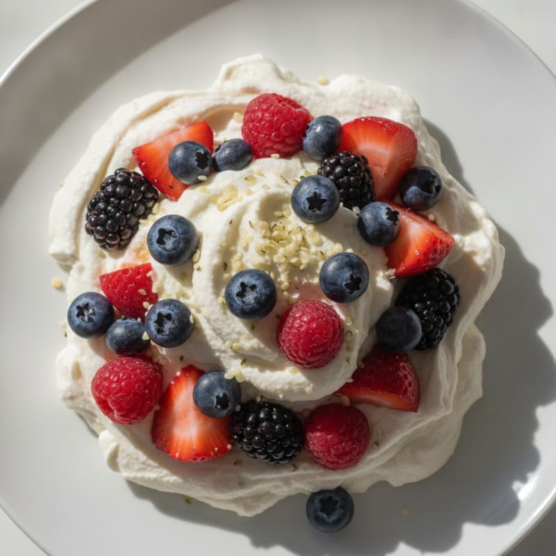 Creamy Greek Yogurt Protein Mousse with Mixed Berries