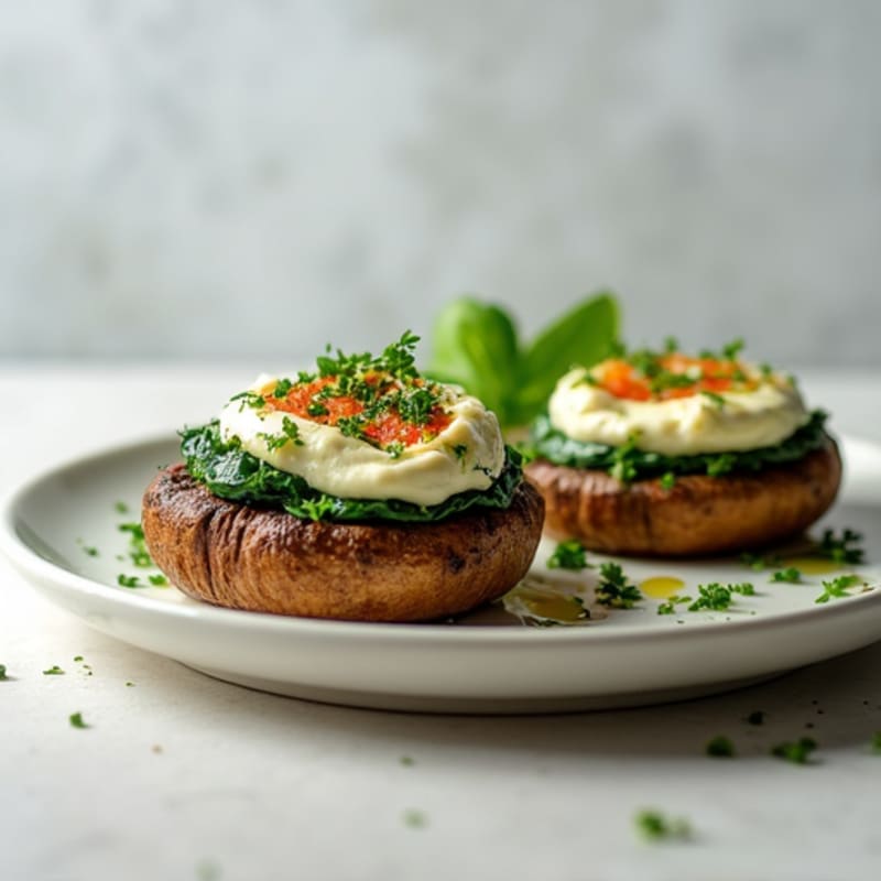 Spinach and Ricotta Stuffed Portobello Mushrooms
