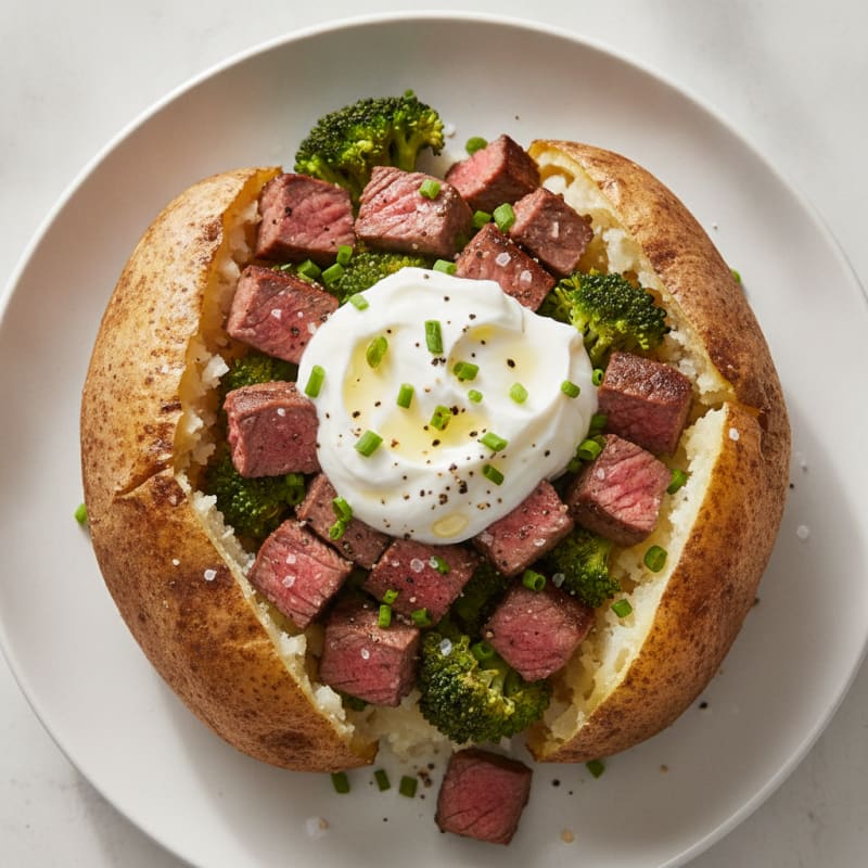 Steakhouse Loaded Baked Potatoes
