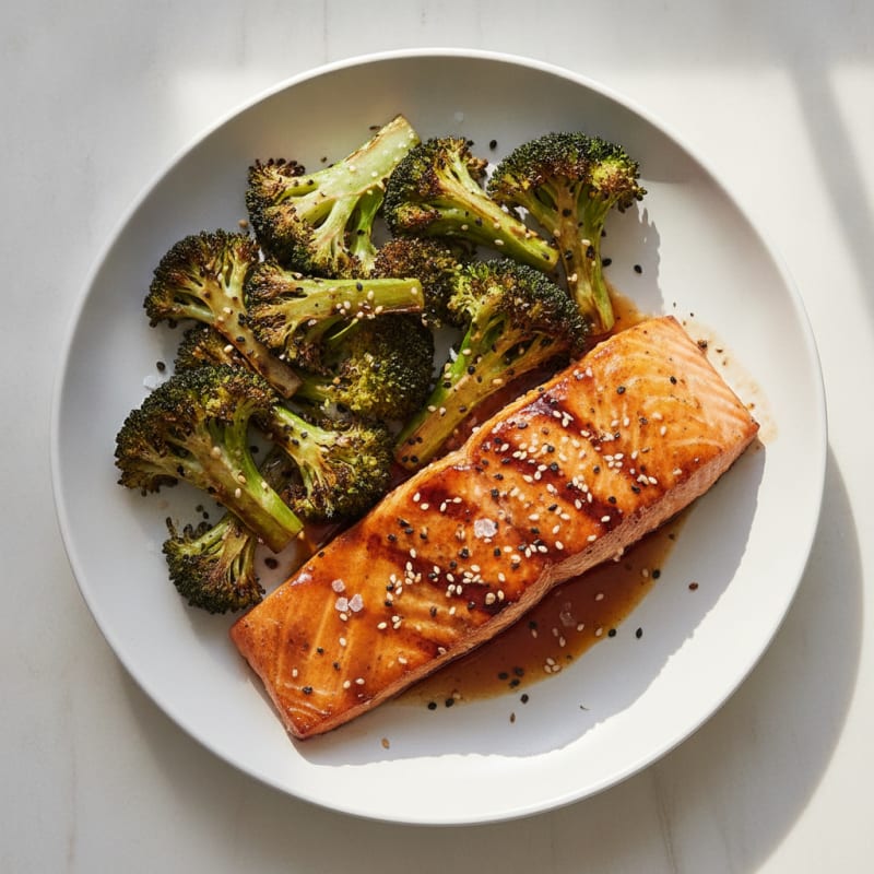 Teriyaki Salmon with Roasted Broccoli