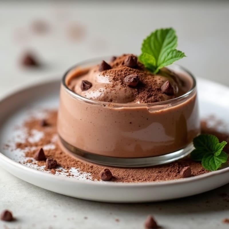 Silky Chocolate Protein Pudding with Chia Seeds