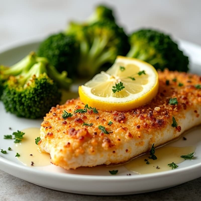Crispy Lemon-Herb Chicken with Roasted Broccoli