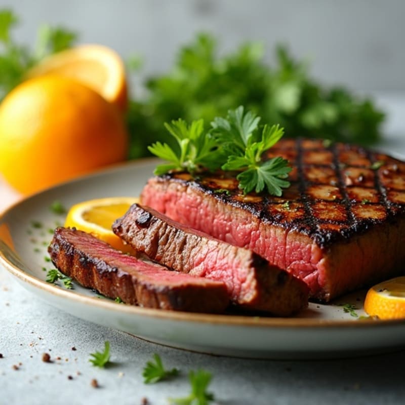 Citrus-Garlic Grilled Flank Steak with Fresh Herbs